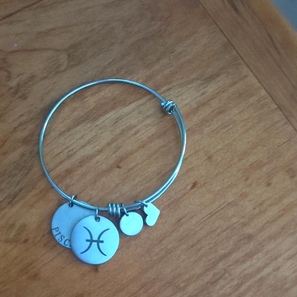 Metal Pisces charm bracelet